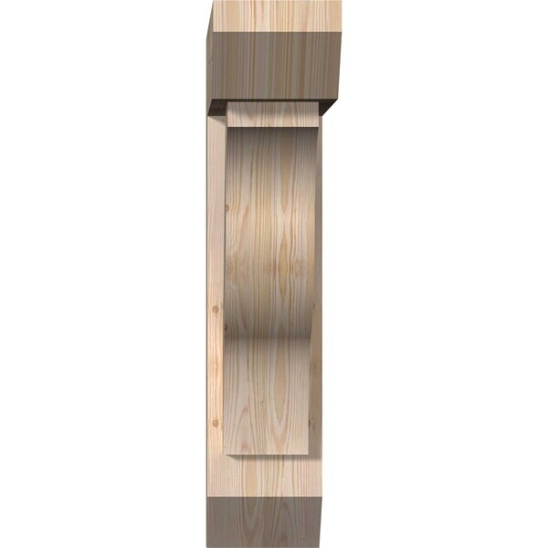 Funston Slat Smooth Bracket W/ Offset Brace, Douglas Fir, 7 1/2W X 26D X 34H